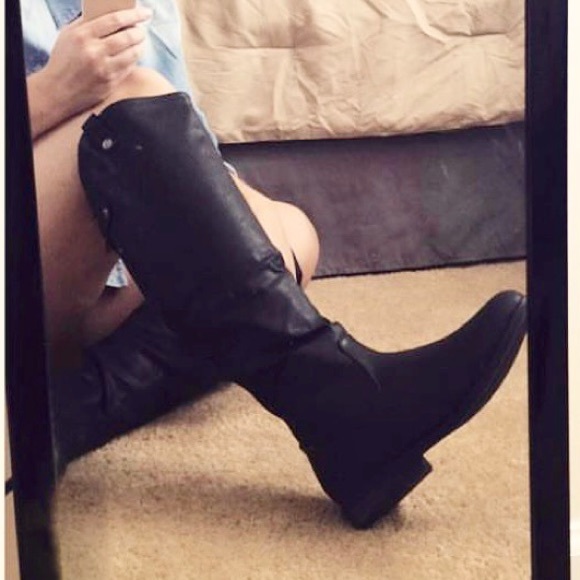 Maurices wendy wide calf boot with back zipper and gore in black - Picture 6 of 6